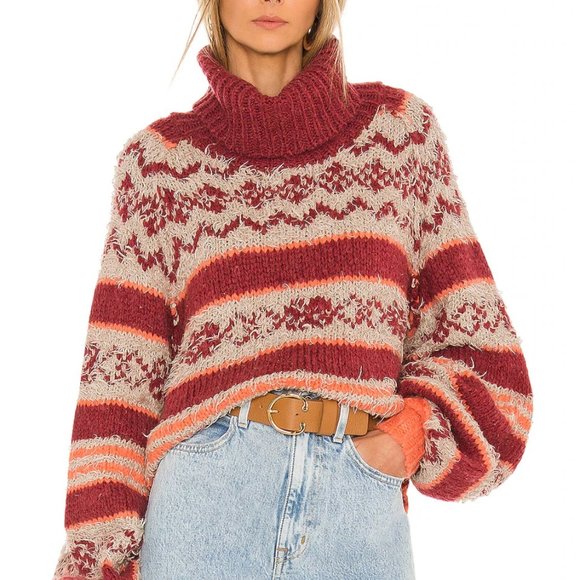 FREE PEOPLE Chunky Turtleneck Sweater - Picture 2 of 8